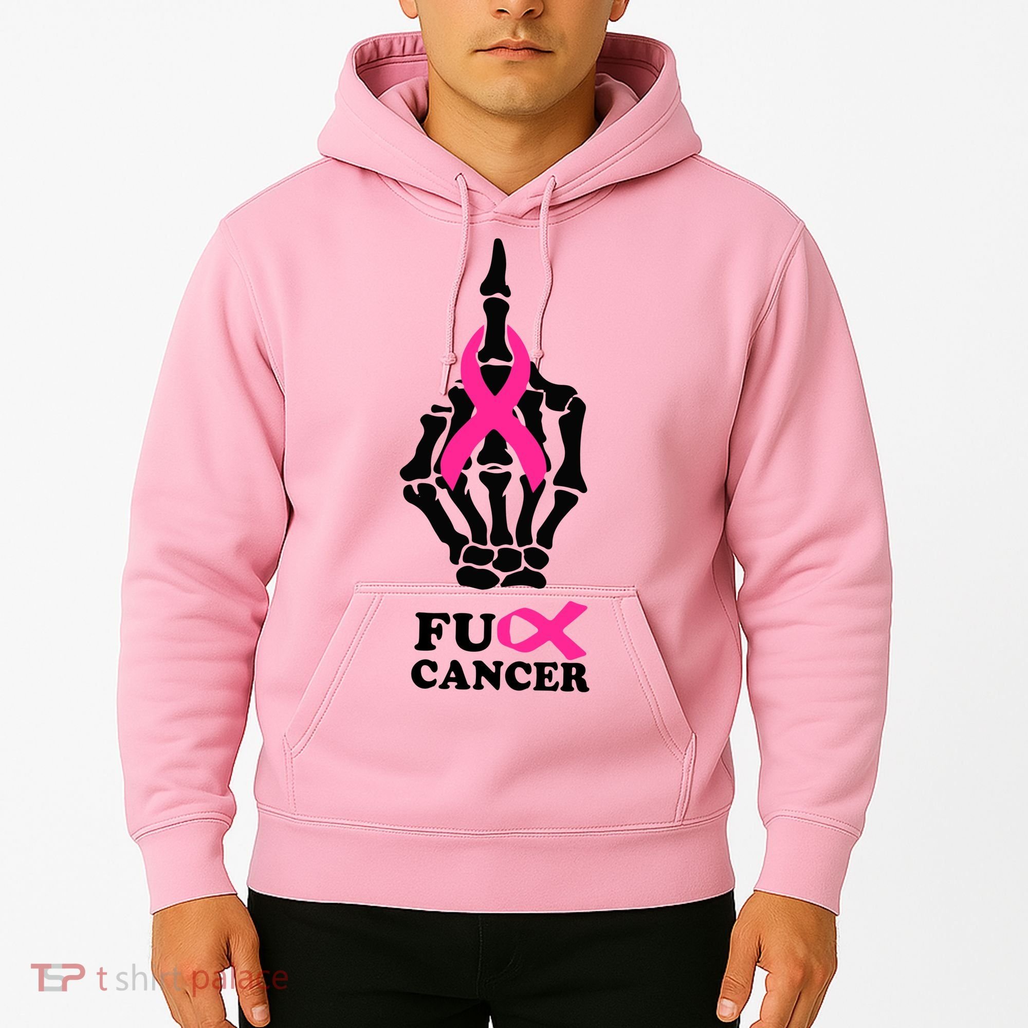Breast Cancer , Middle Finger Cancer Hoodie