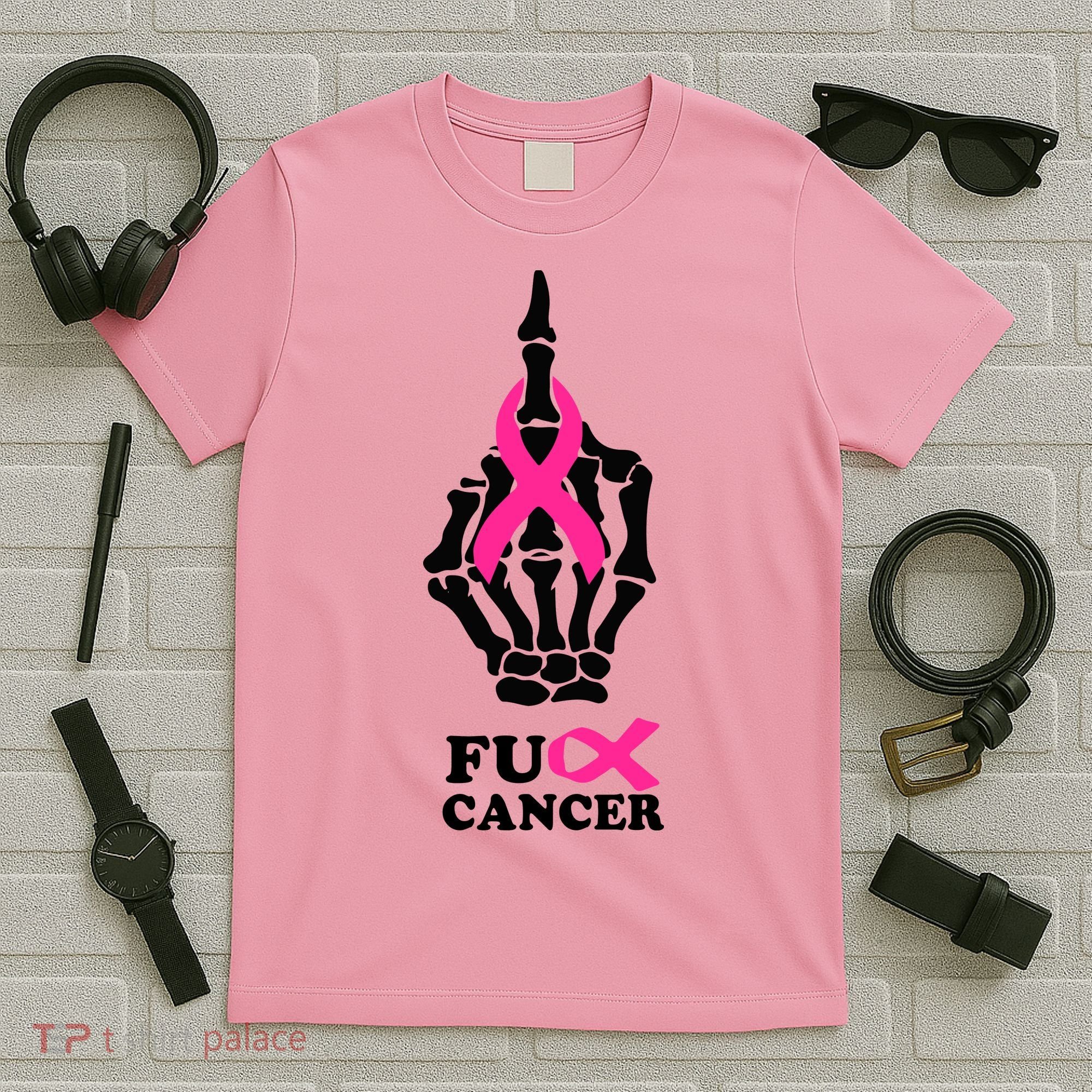 Breast Cancer , Middle Finger Cancer T-Shirt