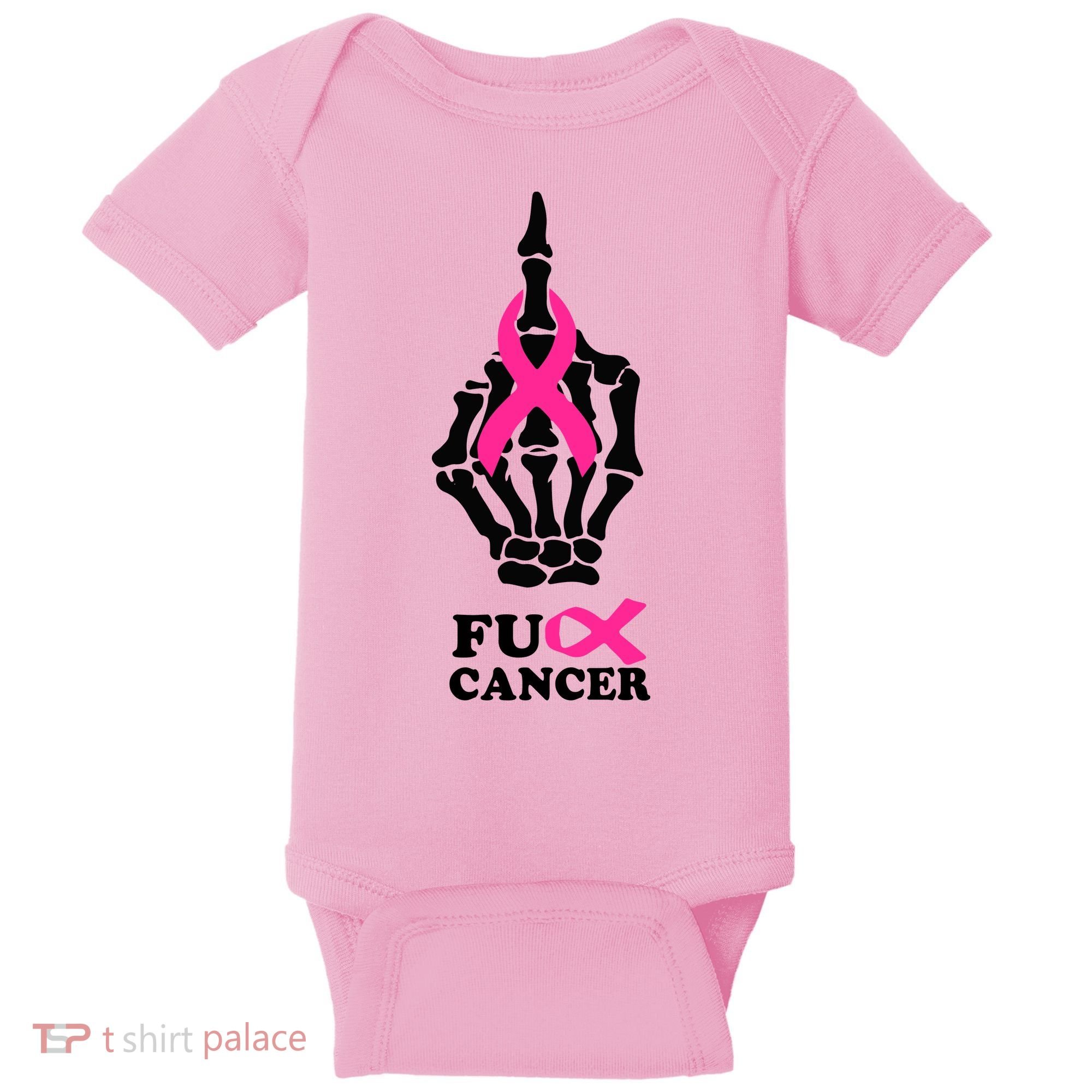 Breast Cancer , Middle Finger Cancer Baby Bodysuit