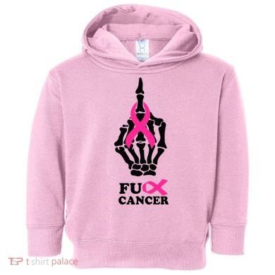 Breast Cancer , Middle Finger Cancer Toddler Hoodie