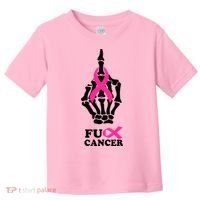 Breast Cancer , Middle Finger Cancer Toddler T-Shirt thumb 0