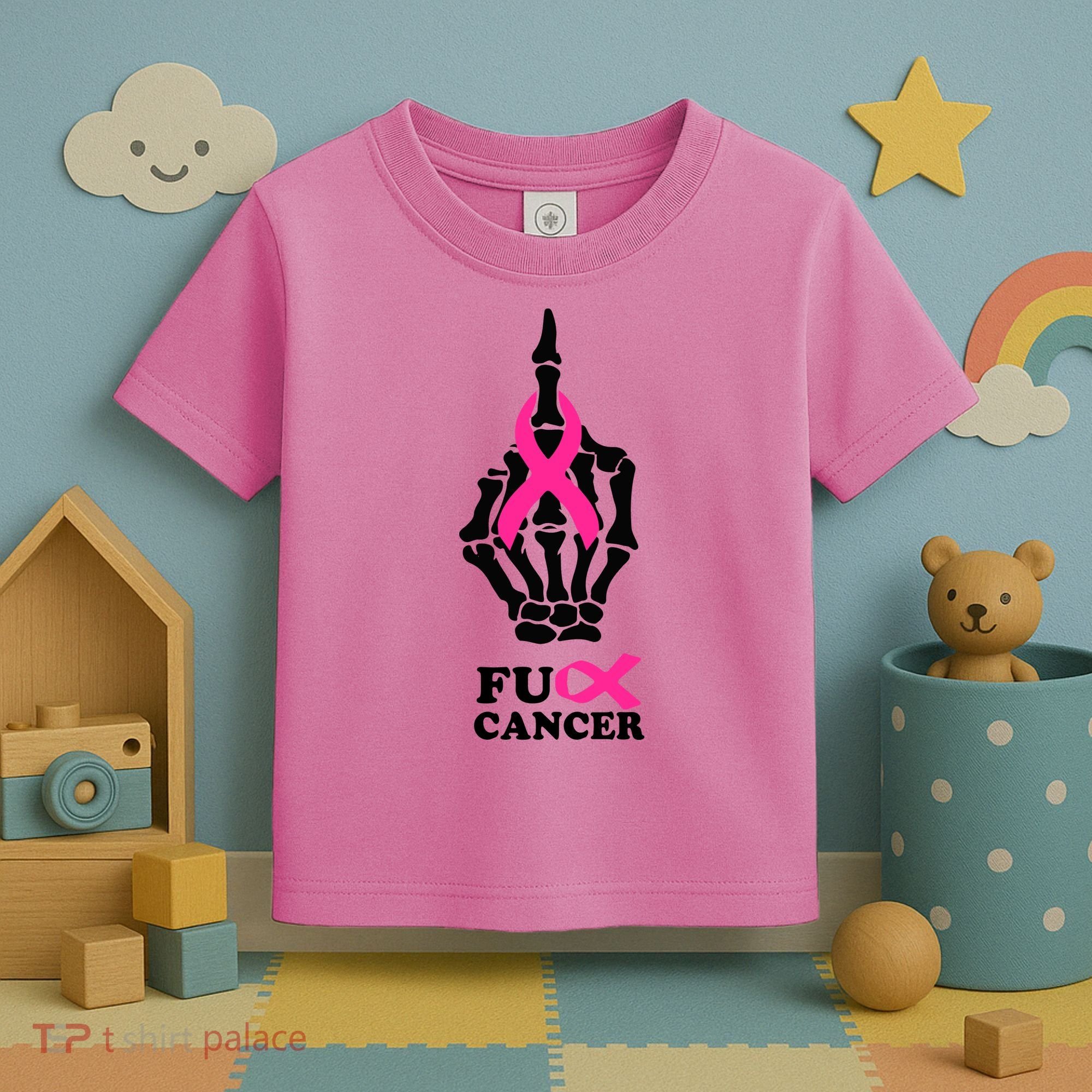 Breast Cancer , Middle Finger Cancer Toddler T-Shirt
