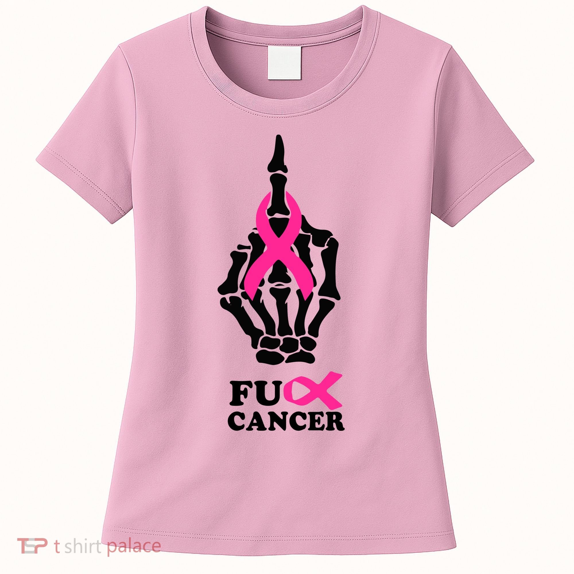 Breast Cancer , Middle Finger Cancer Women's T-Shirt