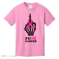 Breast Cancer , Middle Finger Cancer Kids T-Shirt thumb 0