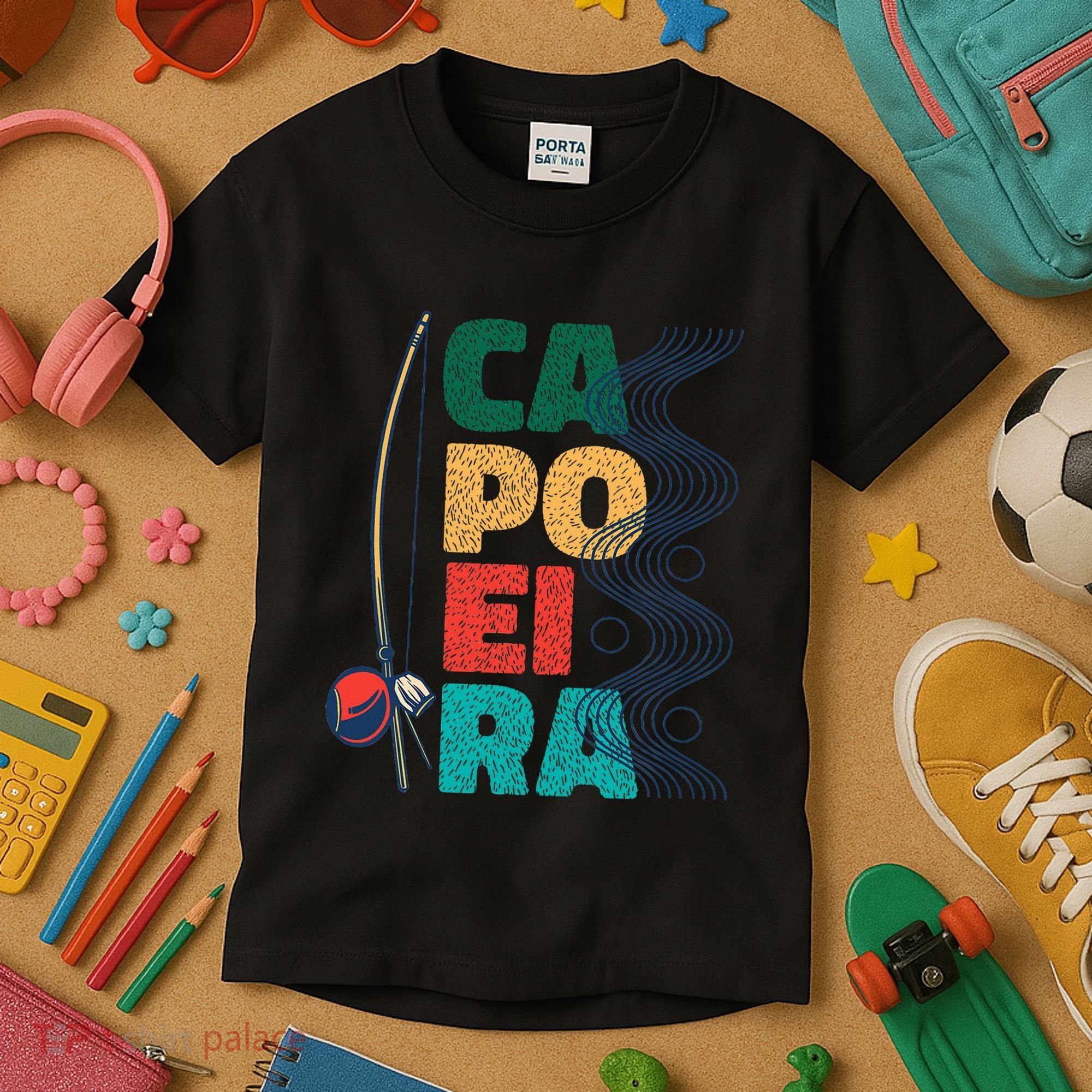 Berimbau Capoeira Music Instrument Brazil Kids T-Shirt