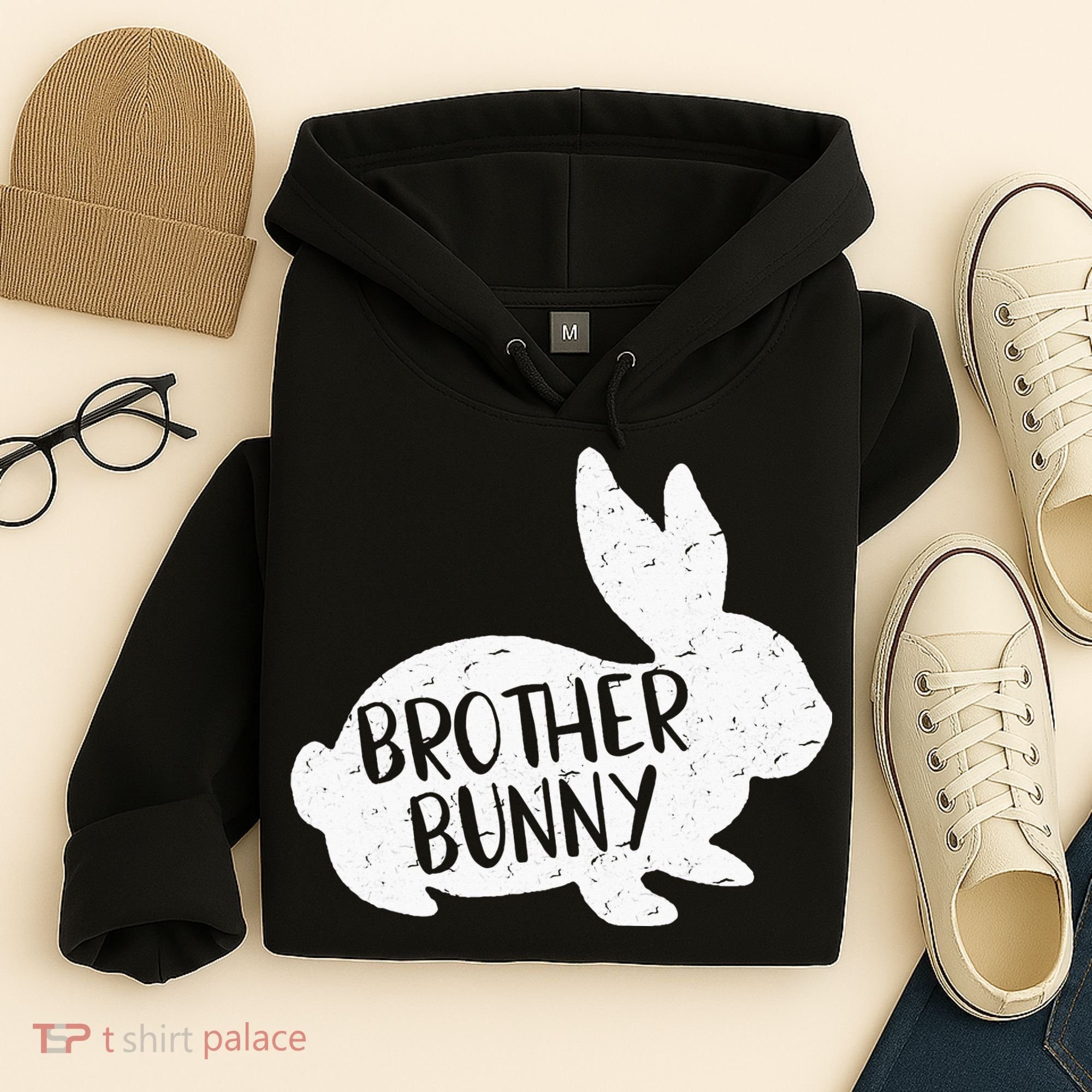 Bunny Cute Matching Family Easter Brother Hoodie