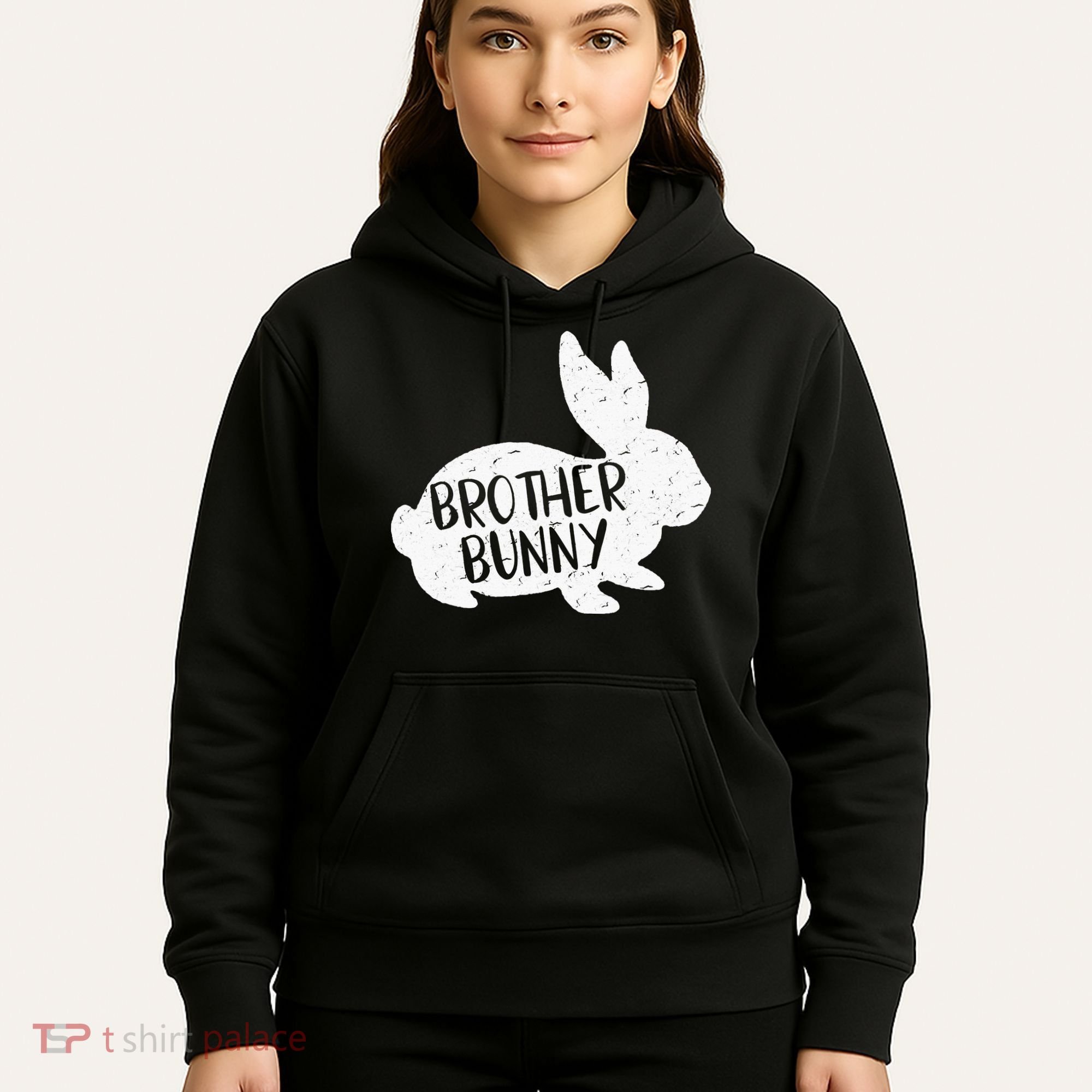 Bunny Cute Matching Family Easter Brother Hoodie