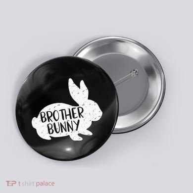 Bunny Cute Matching Family Easter Brother Button