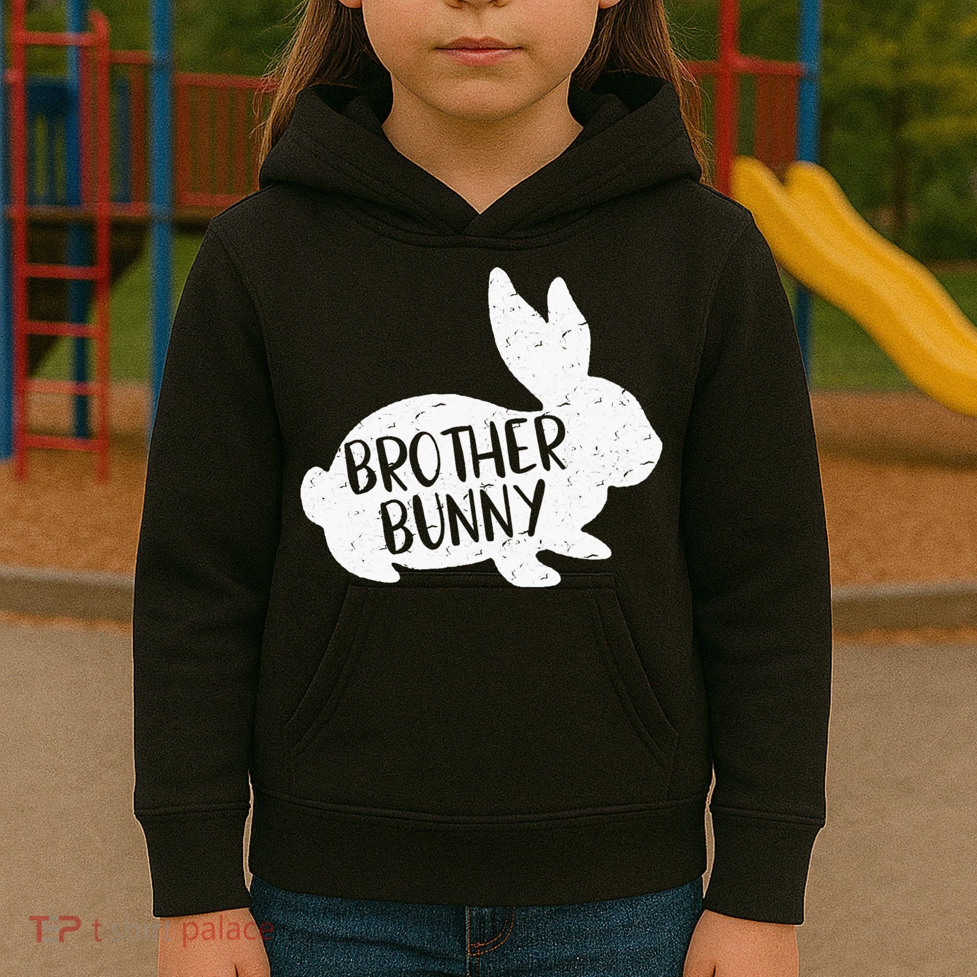 Bunny Cute Matching Family Easter Brother Kids Hoodie