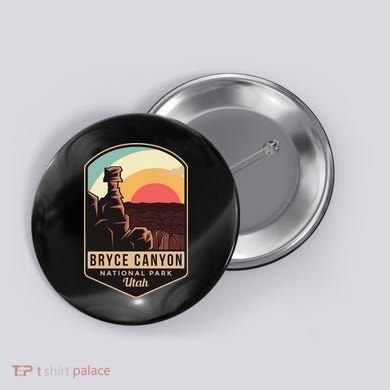 Bryce Canyon National Park Hiking Utah Tourist Souvenirs Cool Gift Button