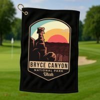 Bryce Canyon National Park Hiking Utah Tourist Souvenirs Cool Gift Golf Towel thumb 1