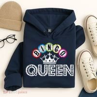 Bingo Casino Night Crown Bingo Queen Gift Hoodie thumb 4