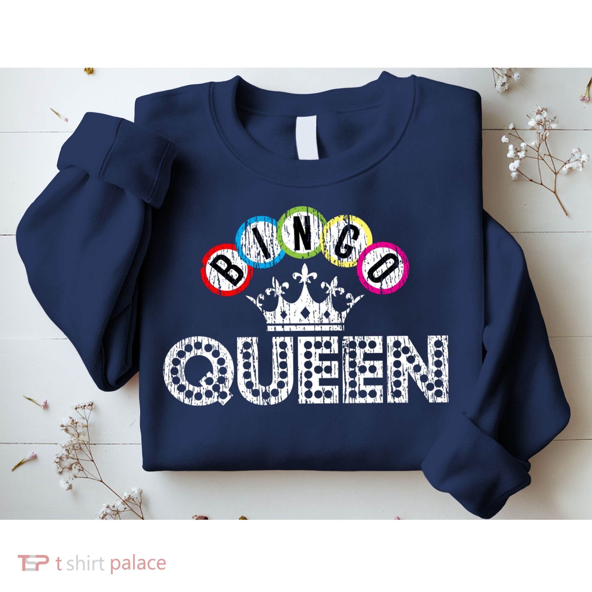 Bingo Casino Night Crown Bingo Queen Gift Sweatshirt