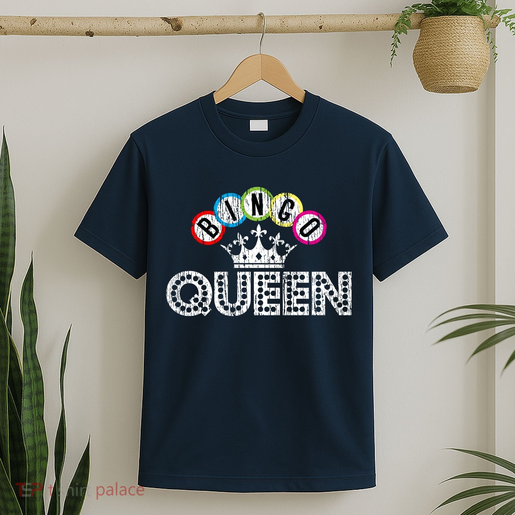 Bingo Casino Night Crown Bingo Queen Gift T-Shirt