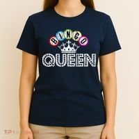 Bingo Casino Night Crown Bingo Queen Gift T-Shirt thumb 4