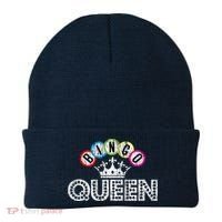 Bingo Casino Night Crown Bingo Queen Gift Beanie thumb 0