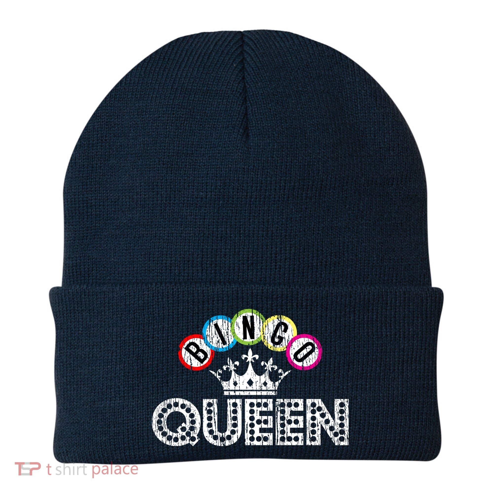 Bingo Casino Night Crown Bingo Queen Gift Beanie