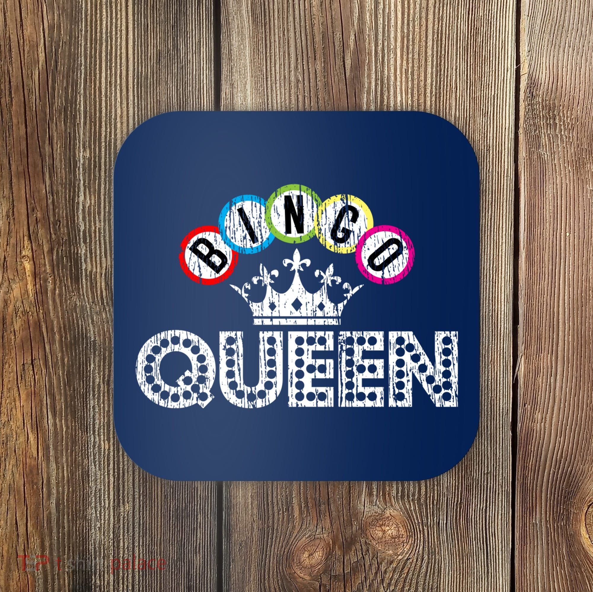 Bingo Casino Night Crown Bingo Queen Gift Coaster