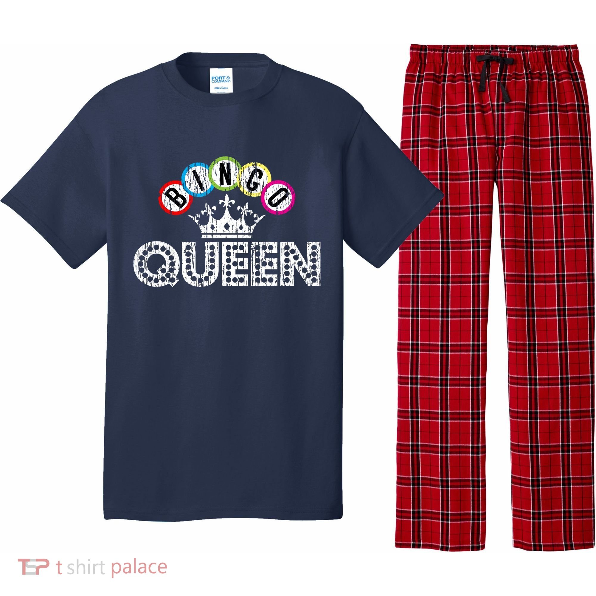 Bingo Casino Night Crown Bingo Queen Gift Pajama Set
