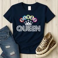 Bingo Casino Night Crown Bingo Queen Gift Women's T-Shirt thumb 3