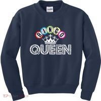 Bingo Casino Night Crown Bingo Queen Gift Kids Sweatshirt thumb 0