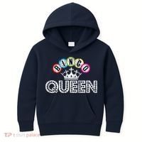 Bingo Casino Night Crown Bingo Queen Gift Kids Hoodie thumb 0