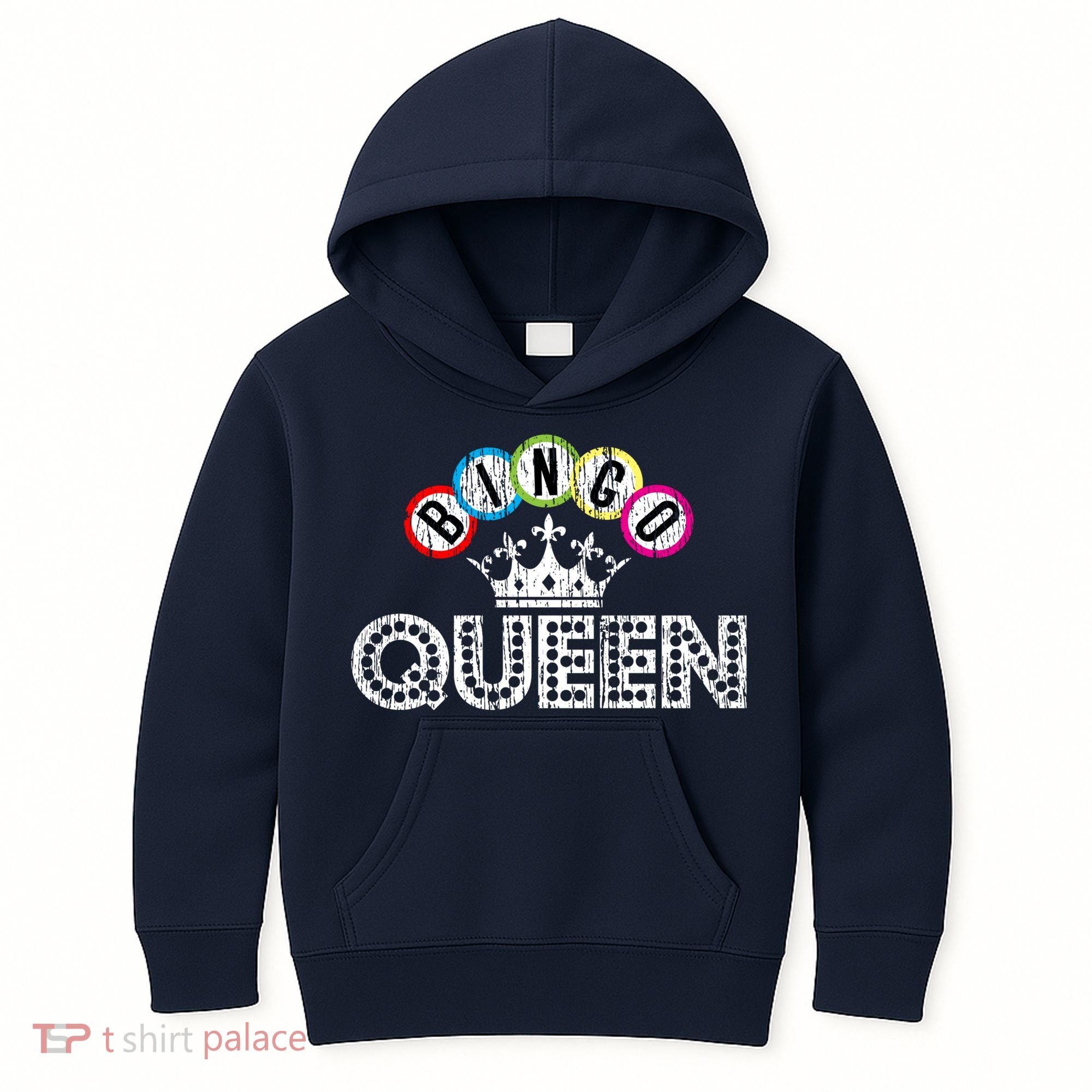 Bingo Casino Night Crown Bingo Queen Gift Kids Hoodie