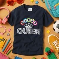 Bingo Casino Night Crown Bingo Queen Gift Kids T-Shirt thumb 3