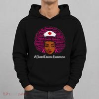 Breast Cancer Nursing African Black Nurse Ribbon Hoodie thumb 0