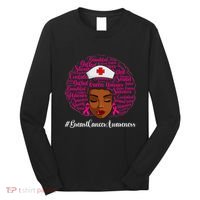 Breast Cancer Nursing African Black Nurse Ribbon Long Sleeve Shirt thumb 0