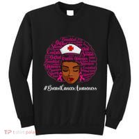 Breast Cancer Nursing African Black Nurse Ribbon Sweatshirt thumb 0
