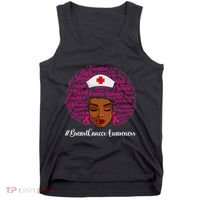 Breast Cancer Nursing African Black Nurse Ribbon Tank Top thumb 0
