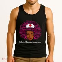 Breast Cancer Nursing African Black Nurse Ribbon Tank Top thumb 3