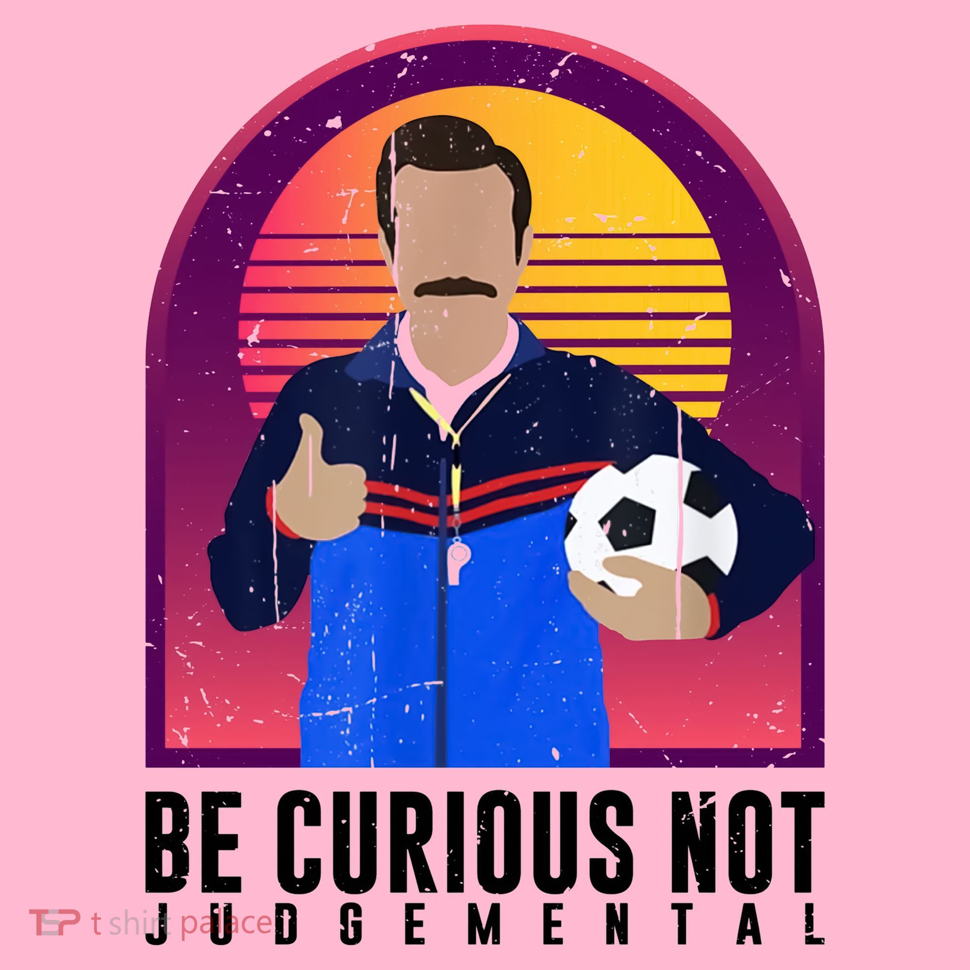 Be Curious Not Judgemental Football Funny Coaster