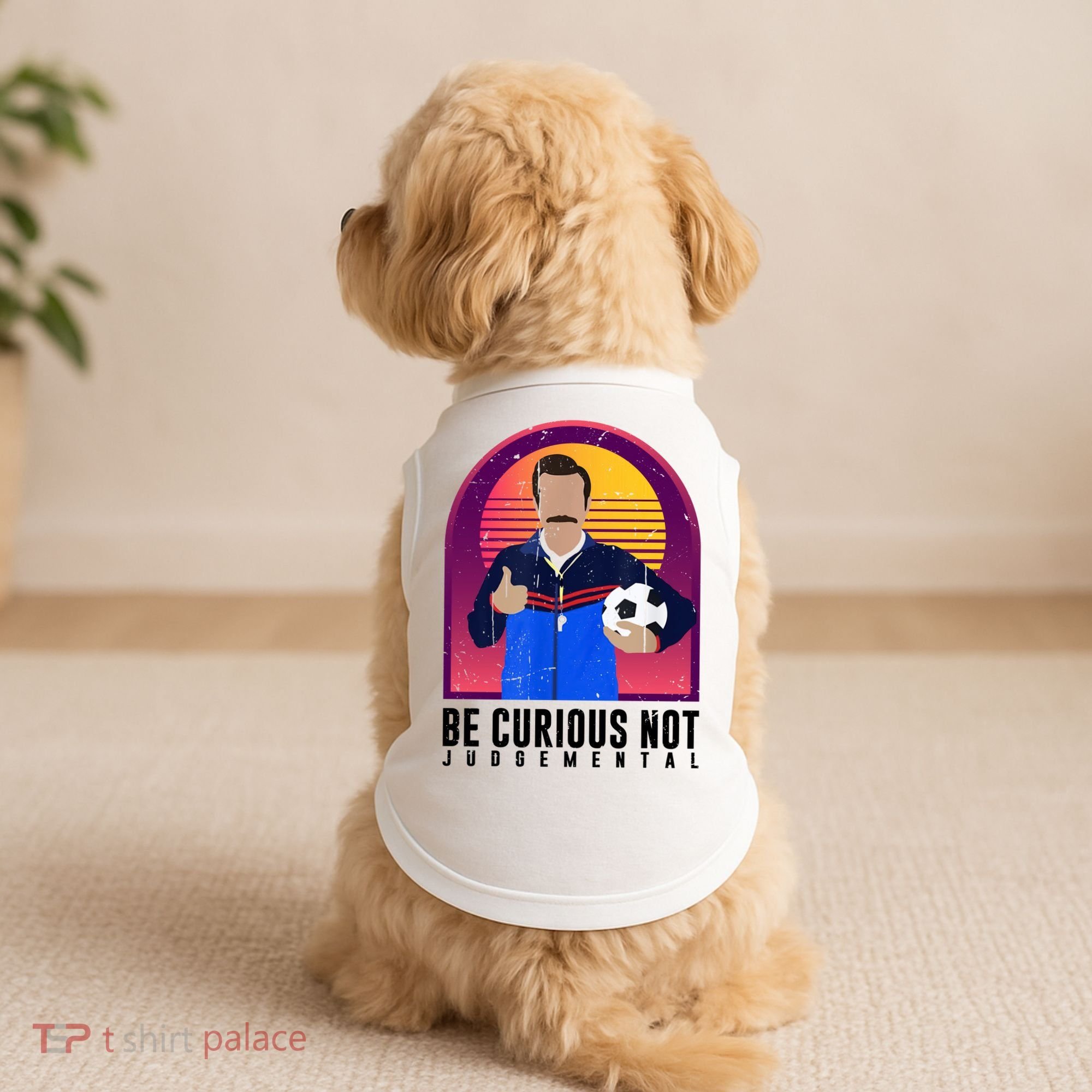 Be Curious Not Judgemental Football Funny Doggie Tank