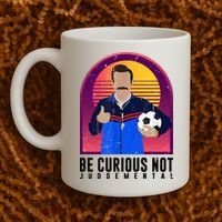 Be Curious Not Judgemental Football Funny Coffee Mug thumb 2