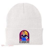 Be Curious Not Judgemental Football Funny Beanie thumb 0