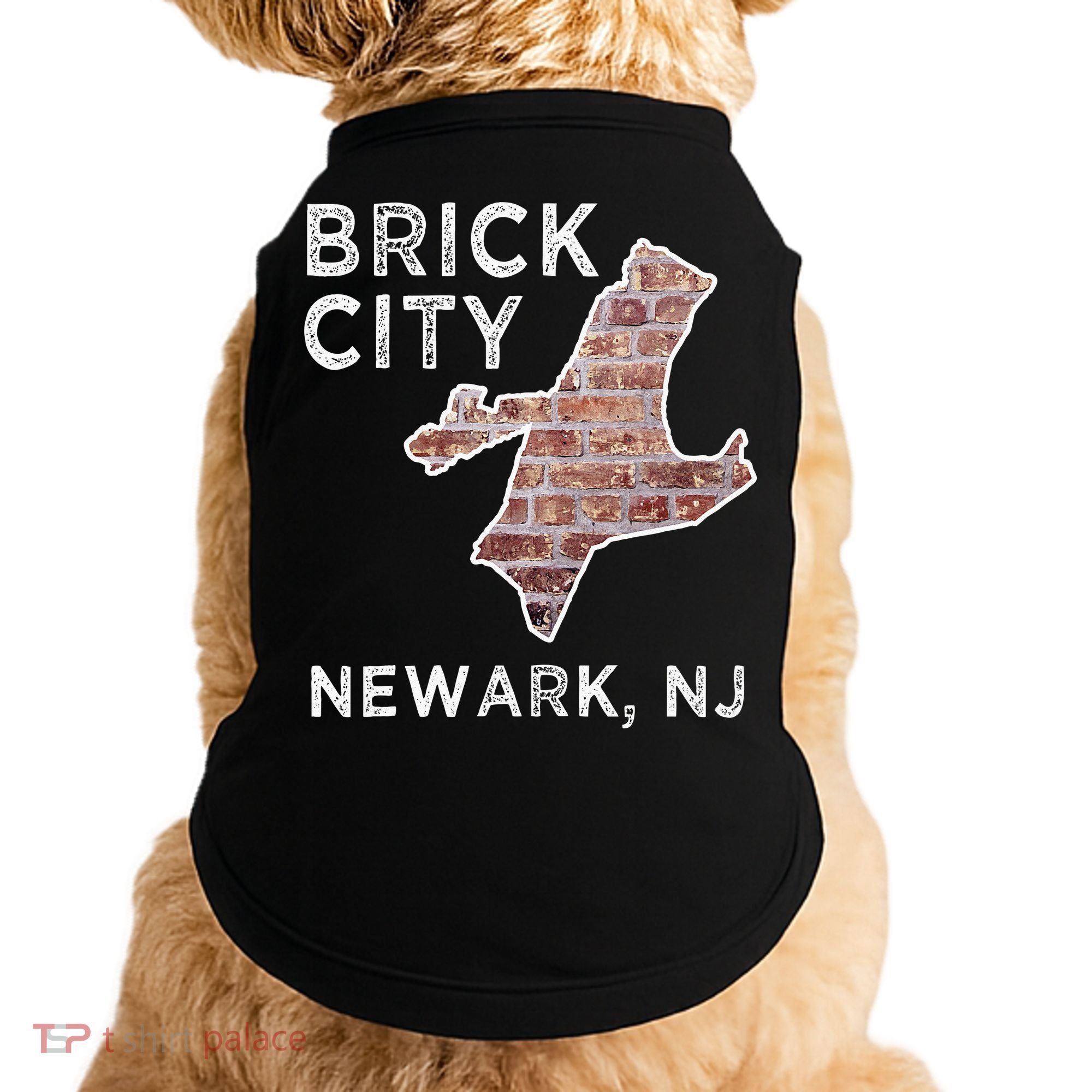 Brick City Newark NJ City New Jersey Map graphic Doggie Tank