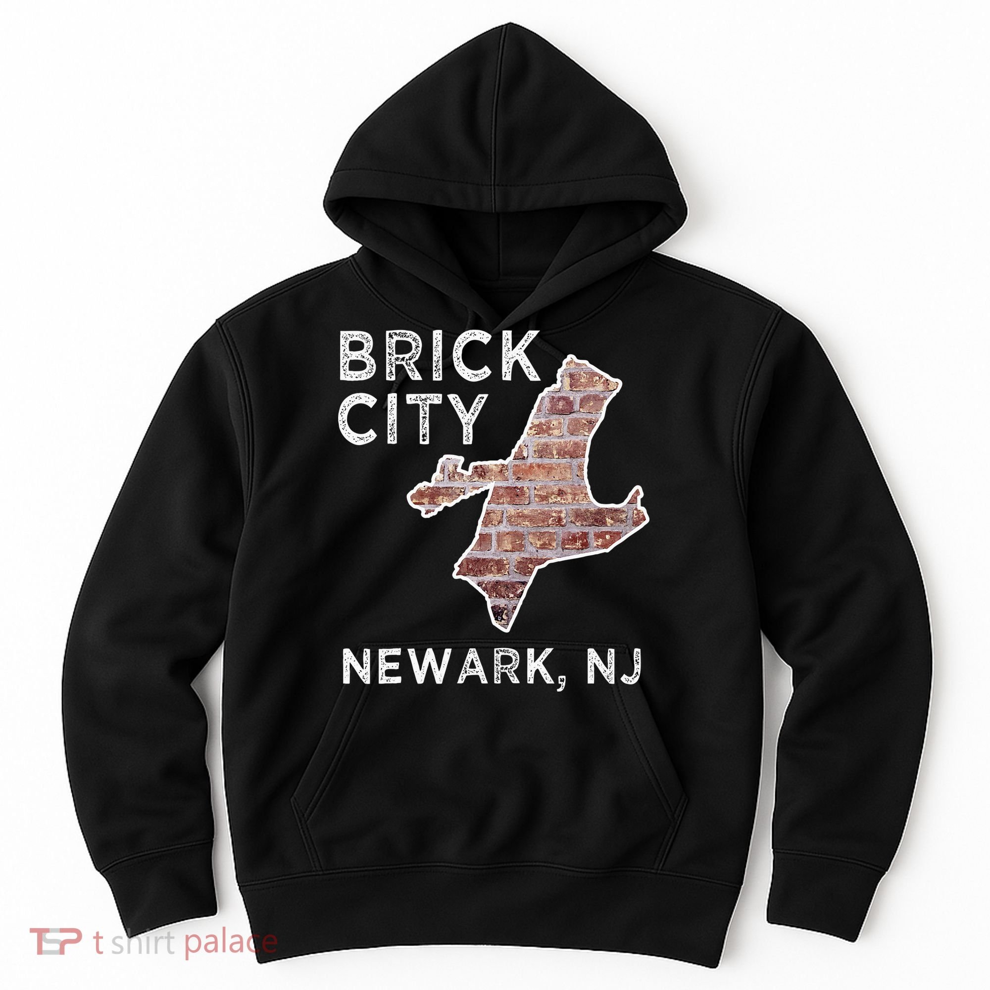 Brick City Newark NJ City New Jersey Map graphic Hoodie
