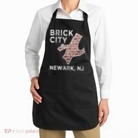 Brick City Newark NJ City New Jersey Map graphic Apron thumb 2