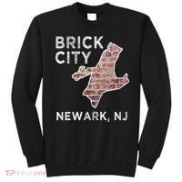 Brick City Newark NJ City New Jersey Map graphic Sweatshirt thumb 0