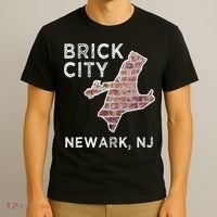 Brick City Newark NJ City New Jersey Map graphic T-Shirt thumb 3