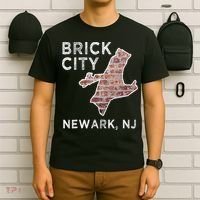 Brick City Newark NJ City New Jersey Map graphic T-Shirt thumb 6