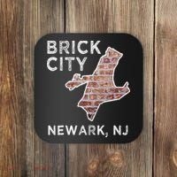 Brick City Newark NJ City New Jersey Map graphic Coaster thumb 0