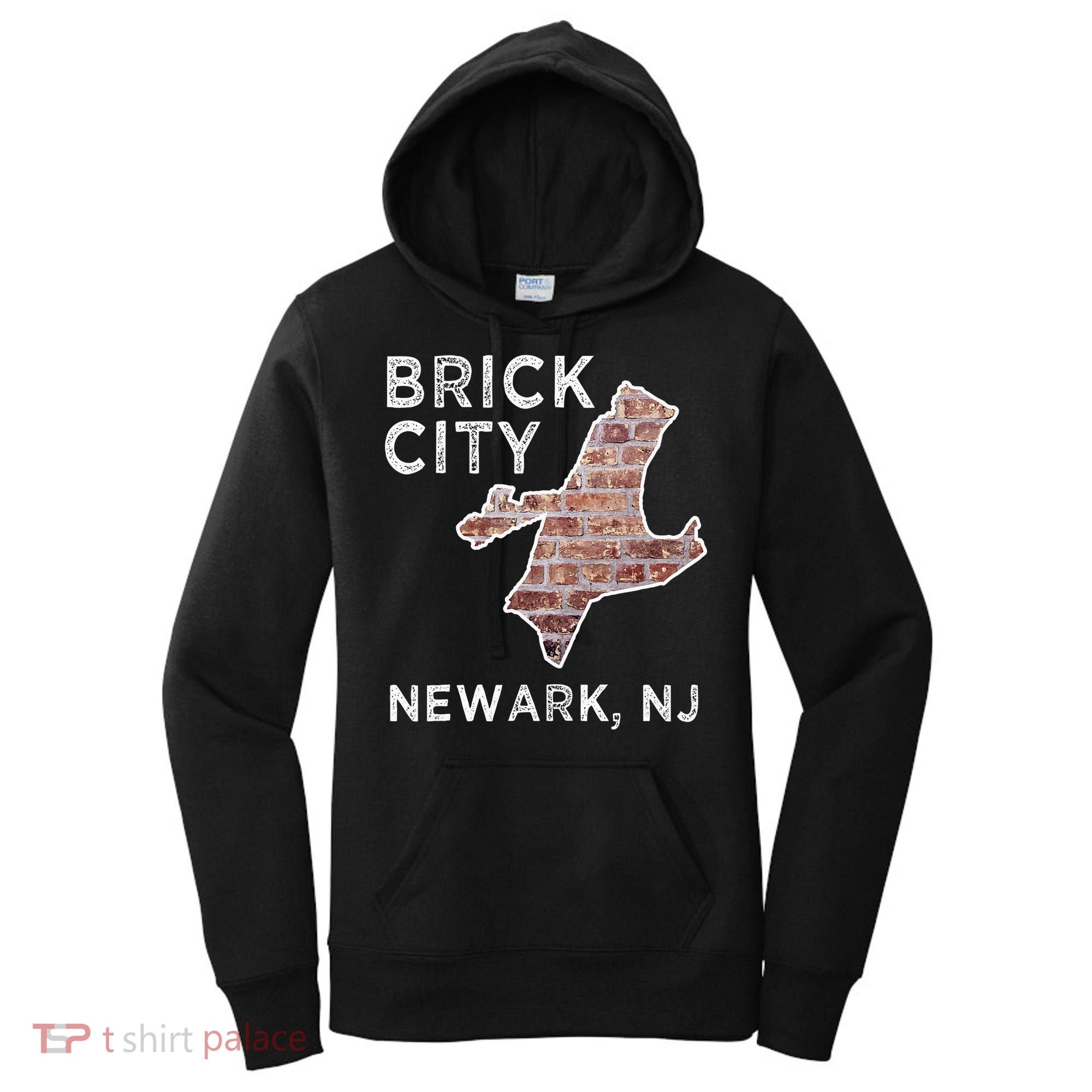 Brick City Newark NJ City New Jersey Map graphic Women's Hoodie
