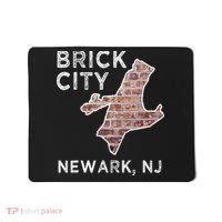 Brick City Newark NJ City New Jersey Map graphic Mousepad thumb 0
