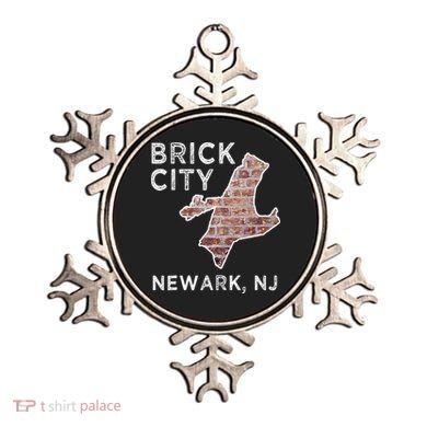 Brick City Newark NJ City New Jersey Map graphic Ornament