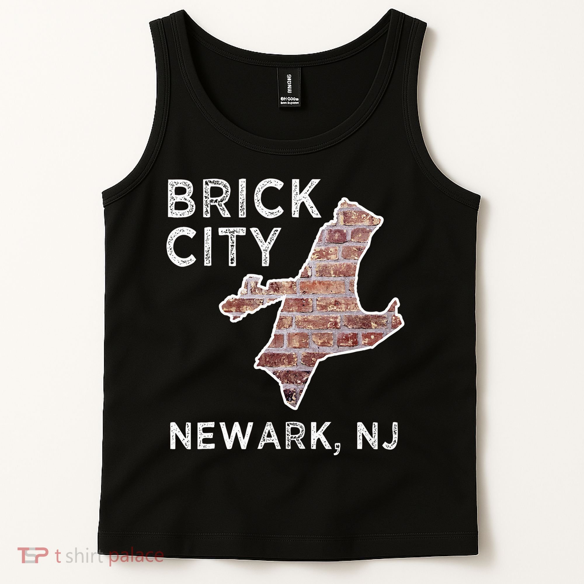 Brick City Newark NJ City New Jersey Map graphic Tank Top