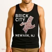 Brick City Newark NJ City New Jersey Map graphic Tank Top thumb 3