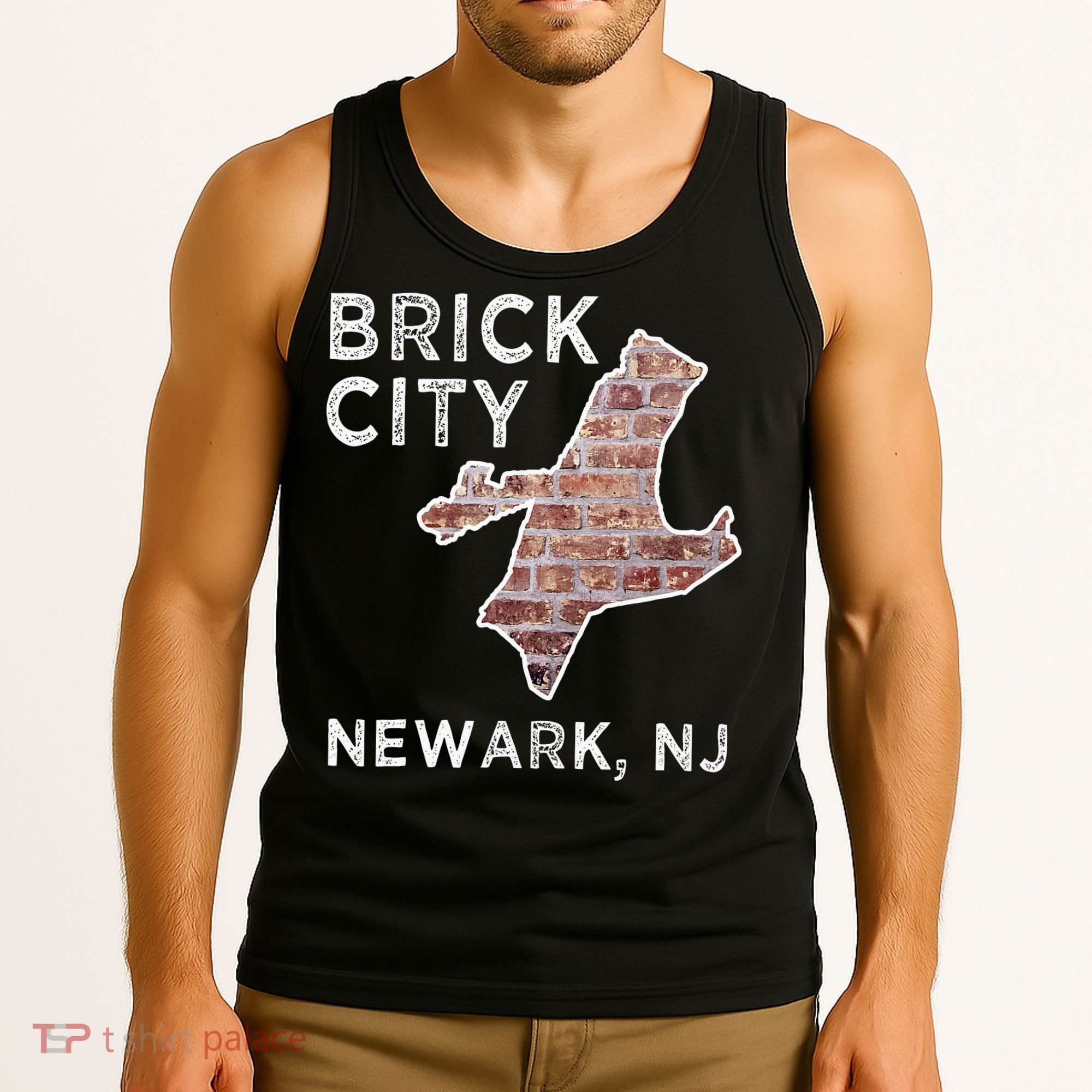 Brick City Newark NJ City New Jersey Map graphic Tank Top